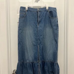 Denim Maxi Skirt